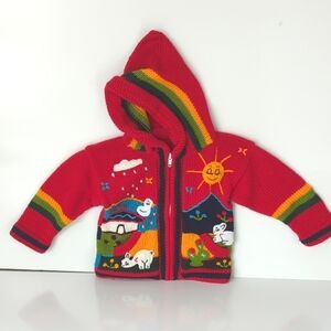 Peruvian Wool Knitted Children's Hoodie